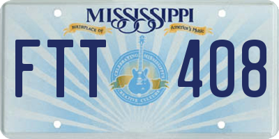 MS license plate FTT408