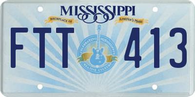MS license plate FTT413