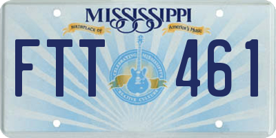 MS license plate FTT461