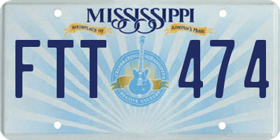 MS license plate FTT474