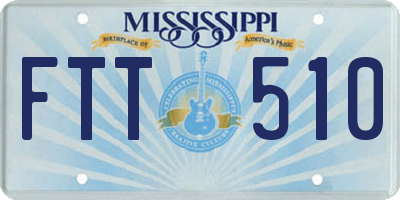MS license plate FTT510