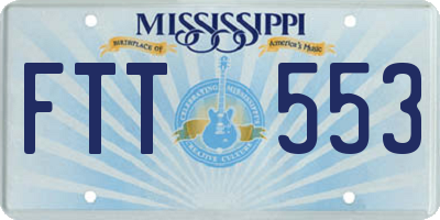 MS license plate FTT553