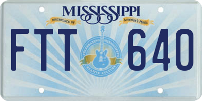 MS license plate FTT640