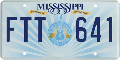MS license plate FTT641