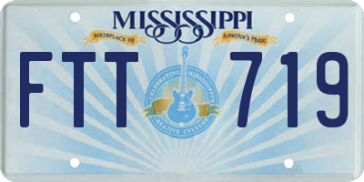 MS license plate FTT719