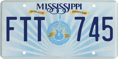 MS license plate FTT745