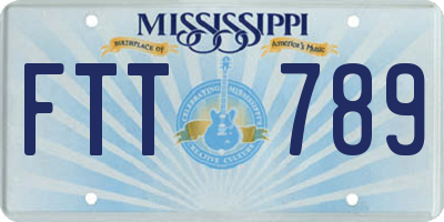 MS license plate FTT789