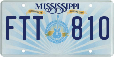 MS license plate FTT810