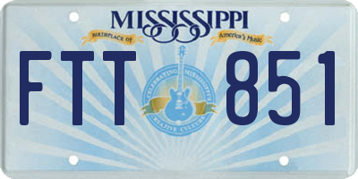 MS license plate FTT851
