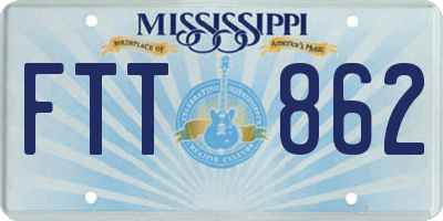 MS license plate FTT862