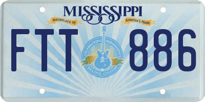 MS license plate FTT886