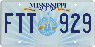 MS license plate FTT929