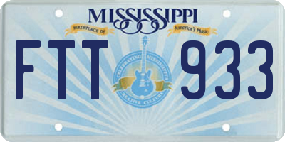 MS license plate FTT933