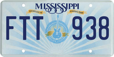 MS license plate FTT938