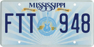MS license plate FTT948