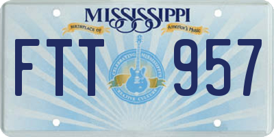 MS license plate FTT957