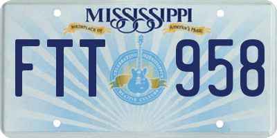 MS license plate FTT958