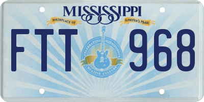 MS license plate FTT968