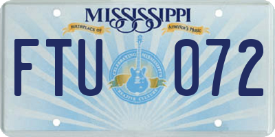 MS license plate FTU072