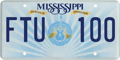 MS license plate FTU100