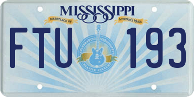 MS license plate FTU193