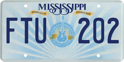 MS license plate FTU202