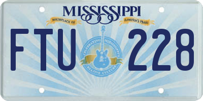MS license plate FTU228
