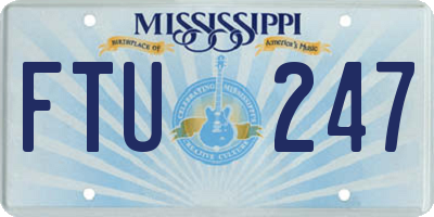 MS license plate FTU247