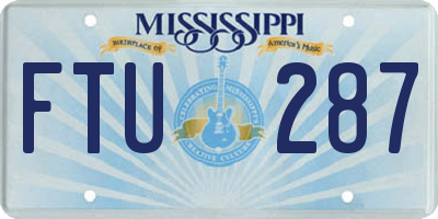 MS license plate FTU287