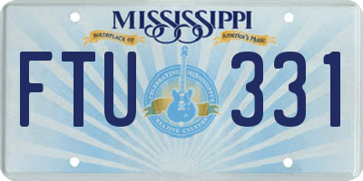 MS license plate FTU331