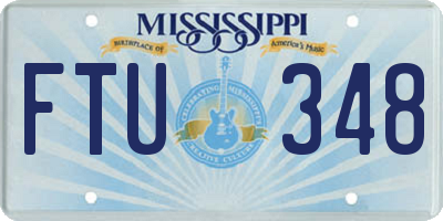 MS license plate FTU348