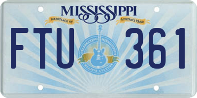 MS license plate FTU361