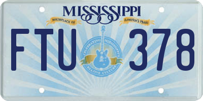 MS license plate FTU378