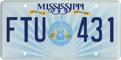 MS license plate FTU431