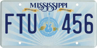 MS license plate FTU456