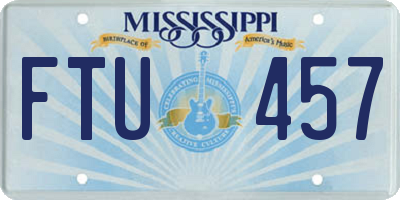 MS license plate FTU457