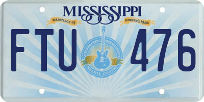 MS license plate FTU476
