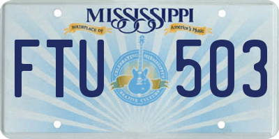 MS license plate FTU503