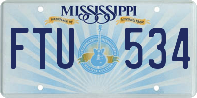 MS license plate FTU534