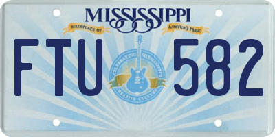 MS license plate FTU582