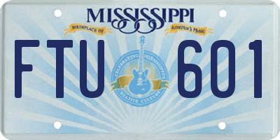 MS license plate FTU601
