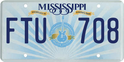MS license plate FTU708