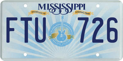 MS license plate FTU726