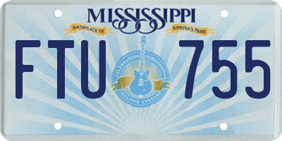 MS license plate FTU755
