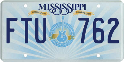 MS license plate FTU762