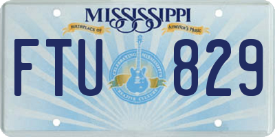 MS license plate FTU829