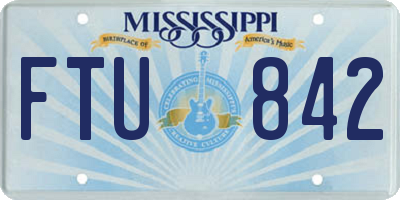 MS license plate FTU842