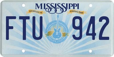 MS license plate FTU942