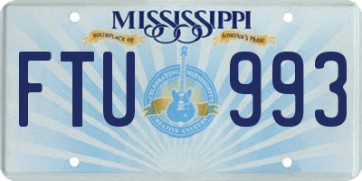 MS license plate FTU993