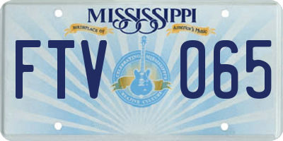 MS license plate FTV065